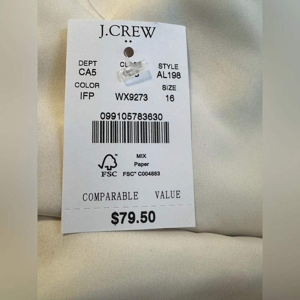J. Crew Size 16 Floral Basketweave Pencil Skirt NWT - Picture 4 of 11